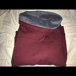 Pink Womens Cowl Neck Hoodie